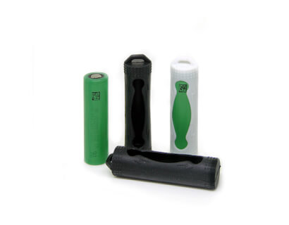 Silicone safety casing for the battery element 18650