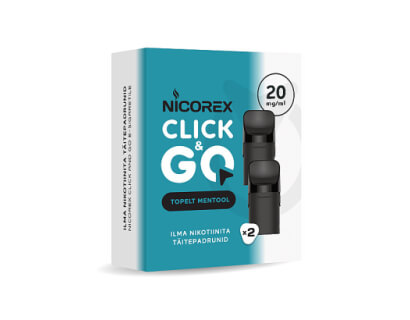 Nicorex Click & GO kapslid 2pakk (topeltmentool)